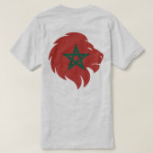 Moroccan Lion Head with Green Star Design T-shirt (Design achterkant)