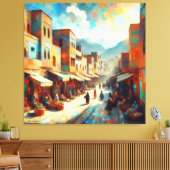 Moroccan_Market_in_Agdz Canvas Afdruk (Insitu (Woonkamer))