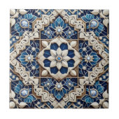 Moroccan Mediterranean Faux Diamond Tile Pattern Tegeltje (Voorkant)
