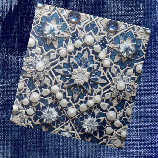 Moroccan Mediterranean Faux Diamond Tile Pattern Tegeltje