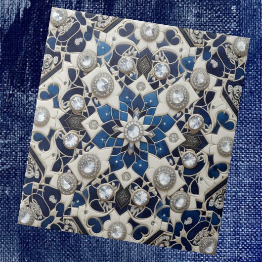 Moroccan Mediterranean Faux Diamond Tile Pattern Tegeltje