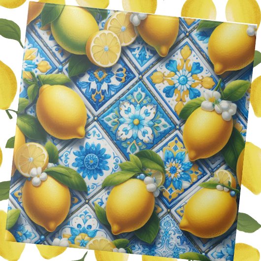 Moroccan Mediterranean Lemons  Tegeltje