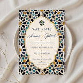 Moroccan Mosaic Elegant Mediterranean  Save The Date