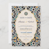  Moroccan Mosaic Elegant Mediterranean  Save The Date (Voorkant)
