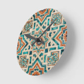 Moroccan Mosaic Pattern Ronde Klok (Hoek)