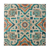 Moroccan Mosaic Pattern Tegeltje (Voorkant)