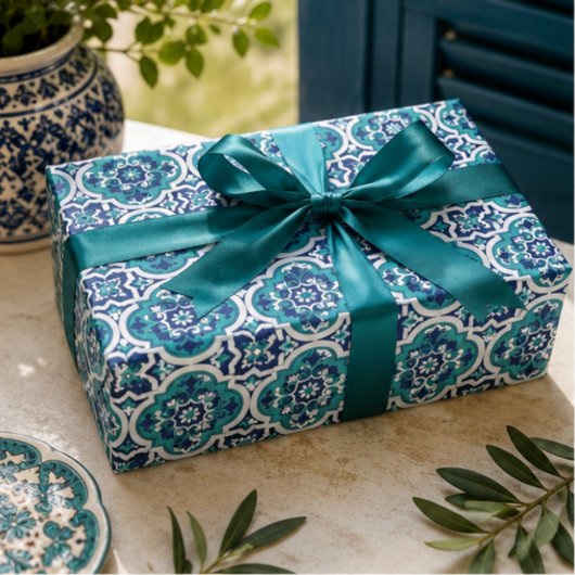 Moroccan Oasis Mosaic for Luxury Mediterranean Cadeaupapier