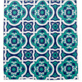 Moroccan Oasis Mosaic for Luxury Mediterranean Douchegordijn (Voorkant)