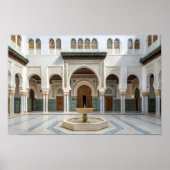 Moroccan Palace Courtyard with Fountain Poster (Voorkant)