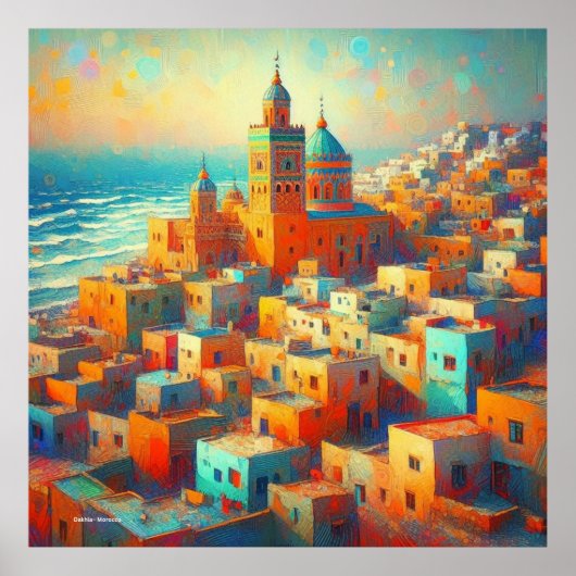 Moroccan Paradise by the Sea-Dakhl Poster (Voorkant)