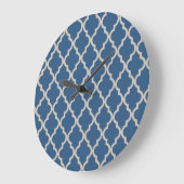 Moroccan Pattern: Blue & Beige Grote Klok (Hoek)
