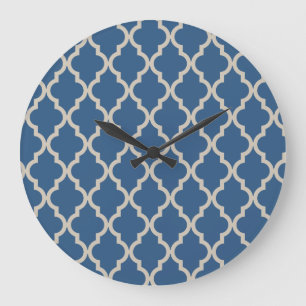 Moroccan Pattern: Blue & Beige Grote Klok