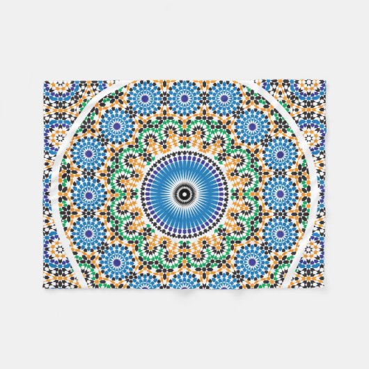 Moroccan Pattern Fleece Blanket (Voorkant (Horizontaal))