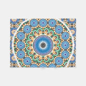 Moroccan Pattern Fleece Blanket Deken (Voorkant (Horizontaal))