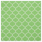 Moroccan Quatrefoil Green Flash & White Stof (Swatch)