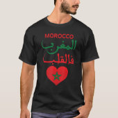 Moroccan Roots Moroccan Flag Proudly Moroccan Al T-shirt (Voorkant)