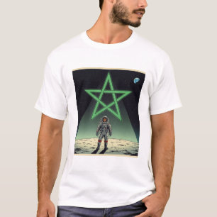 Moroccan Star on the Moon - Art Vintage T-shirt