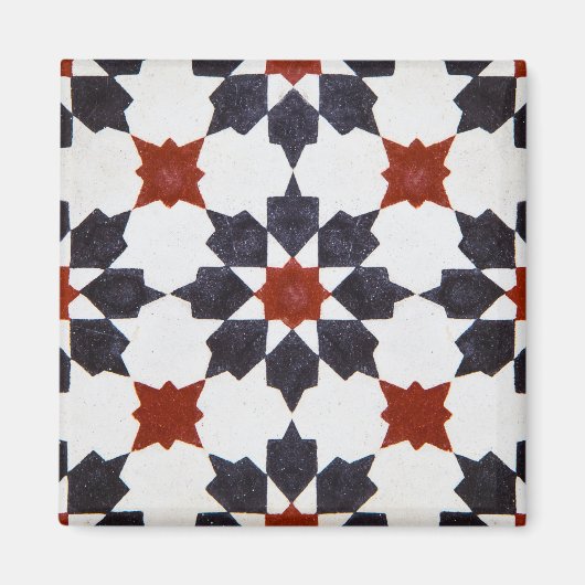 Moroccan Star Shape Tegel Pattern Magneet (Voorkant)