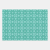 Moroccan Tile, Blue, Fuchsia Pink, Turquoise Inpakpapier Vel (Voorkant 3)