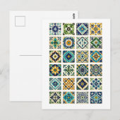 Moroccan Tile Collage Illustration Briefkaart (Voorkant / Achterkant)