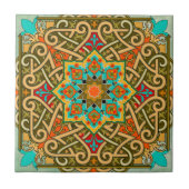 Moroccan Tile Green Blue Tegeltje (Voorkant)