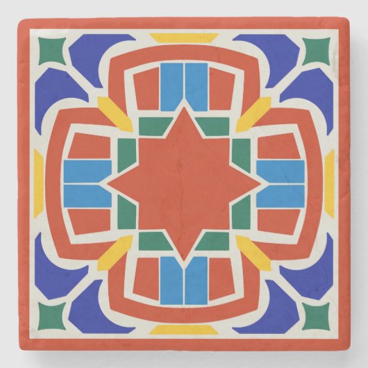 Moroccan Tile Marble Stone Coaster Stenen Onderzetter (Voorkant)