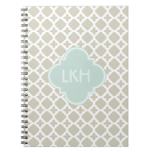 MOROCCAN TILE MONOGRAM NOTITIEBOEK