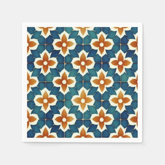 Moroccan Tile Paper Napkin Servet (Voorkant)
