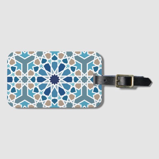 Moroccan Tile Pattern Bagagelabel (Voorkant (horizontaal))