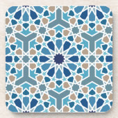 Moroccan Tile Pattern Bier Onderzetter (Voorkant)