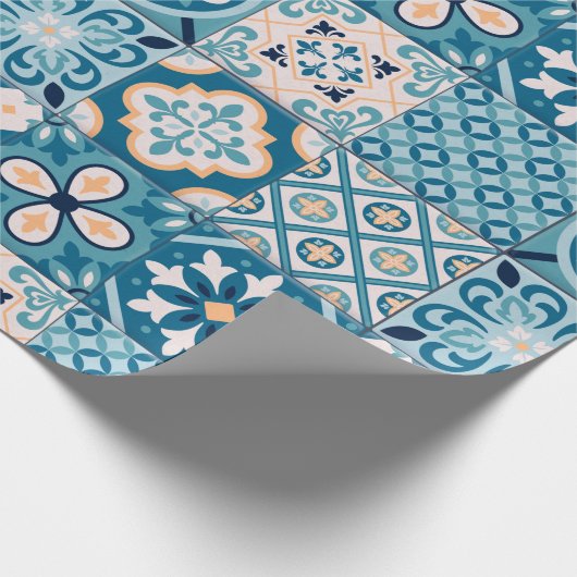Moroccan Tile Pattern Cadeaupapier (Hoek)