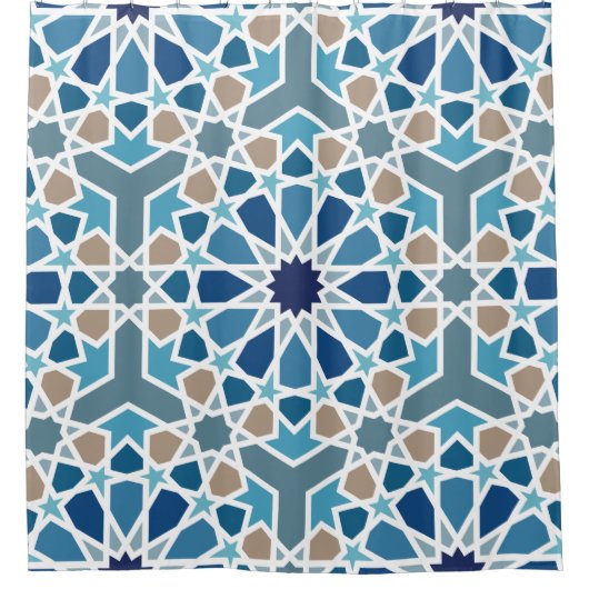 Moroccan Tile Pattern Douchegordijn (Voorkant)