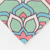 Moroccan Tile Pattern Fleece Deken (Hoek)