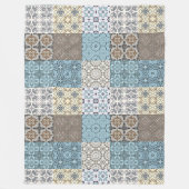 Moroccan Tile Pattern Fleece Deken (Voorkant)