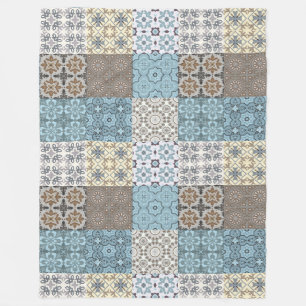 Moroccan Tile Pattern Fleece Deken