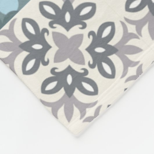 Moroccan Tile Pattern Fleece Deken (Hoek)