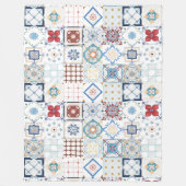 Moroccan Tile Pattern Fleece Deken (Voorkant)
