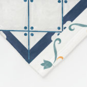 Moroccan Tile Pattern Fleece Deken (Hoek)