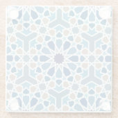 Moroccan Tile Pattern Glazen Onderzetter (Achterkant)