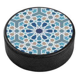 Moroccan Tile Pattern Hockey Puck