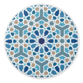 Moroccan Tile Pattern Keramische Knop (Voorkant)