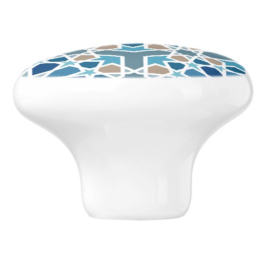 Moroccan Tile Pattern Keramische Knop (Zijkant)