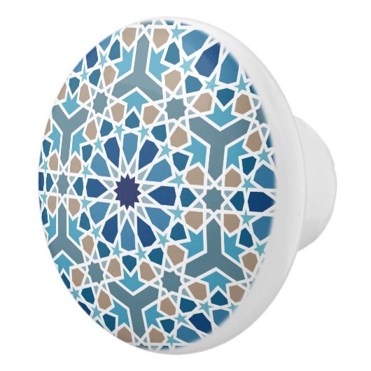 Moroccan Tile Pattern Keramische Knop (Rechts)