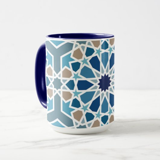 Moroccan Tile Pattern Mok (Voorkant links)