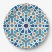 Moroccan Tile Pattern Papieren Bordje (Voorkant)