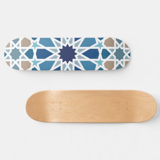 Moroccan Tile Pattern Persoonlijk Skateboard (Horizontaal)