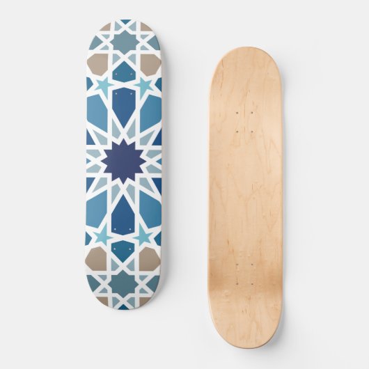 Moroccan Tile Pattern Persoonlijk Skateboard (Voorkant)