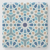 Moroccan Tile Pattern Stenen Onderzetter (Voorkant)