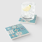 Moroccan Tile Pattern Stenen Onderzetter (Zijkant)