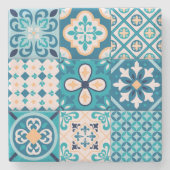Moroccan Tile Pattern Stenen Onderzetter (Voorkant)